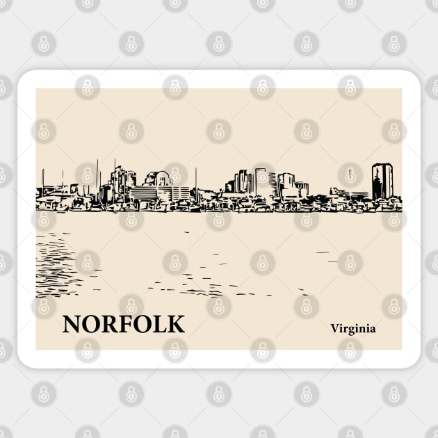 Norfolk - Virginia Sticker by Lakeric